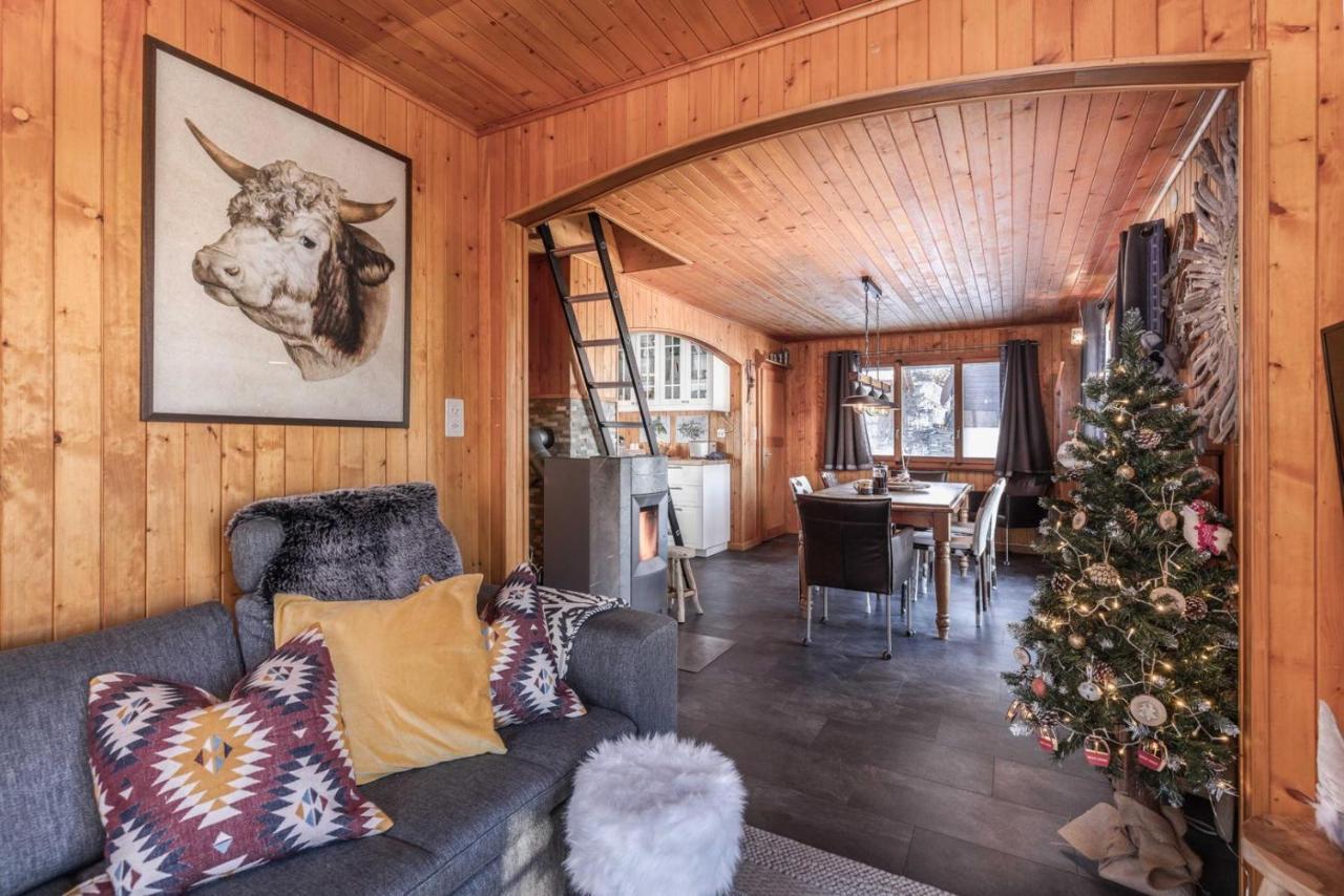 Chalet Noisette Authentic Swiss Chalet Perfect For Families ラ・ズマ エクステリア 写真
